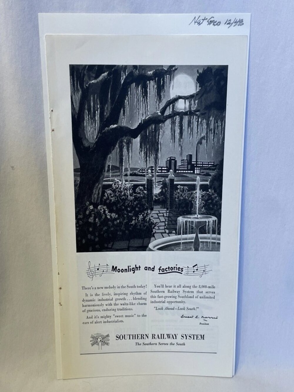 1948 Southern Railway Vintage Print Ad Moonlight Factories National Geographic - Picture 2 of 10